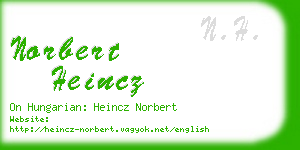 norbert heincz business card